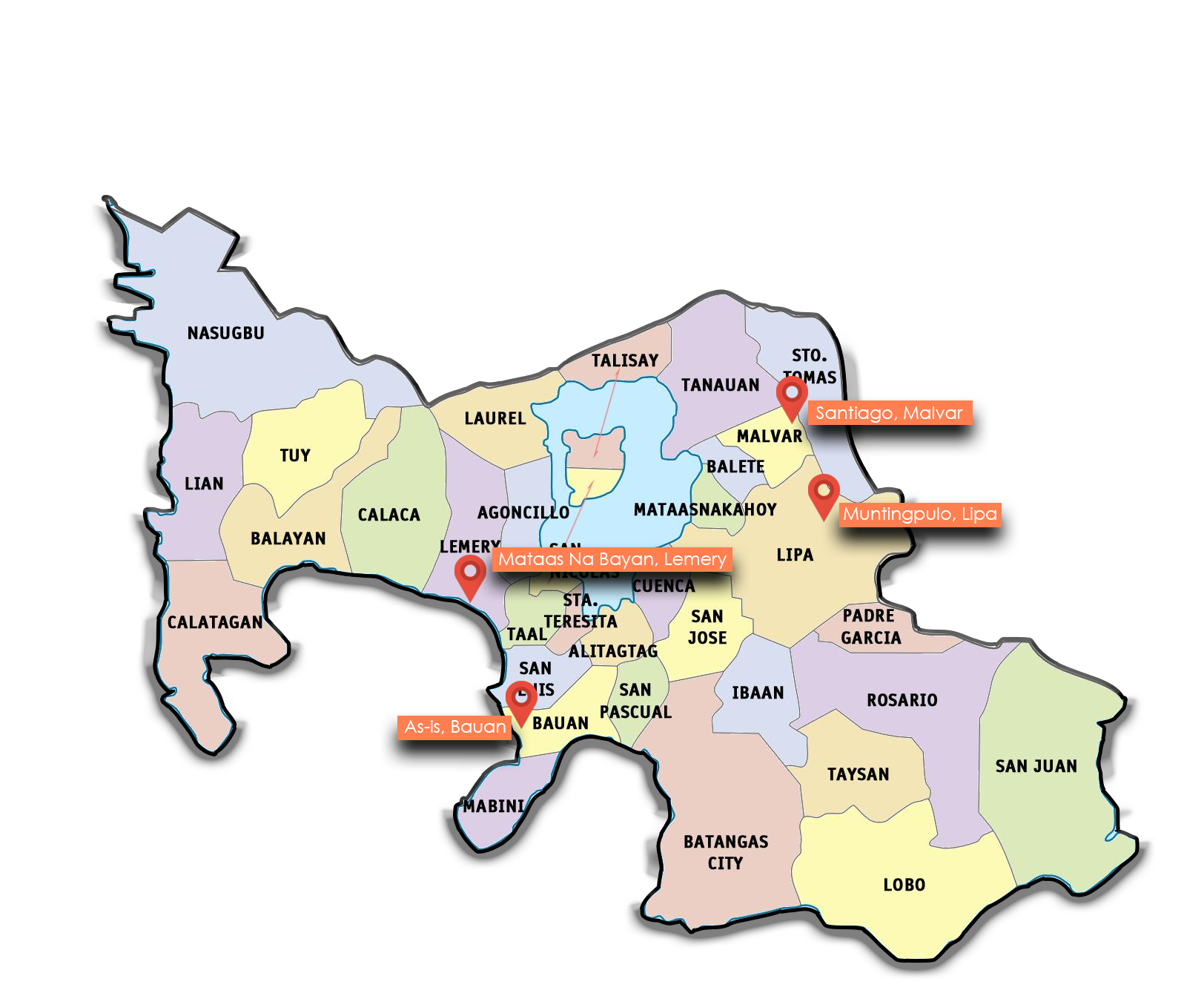 Cavite And Batangas Map