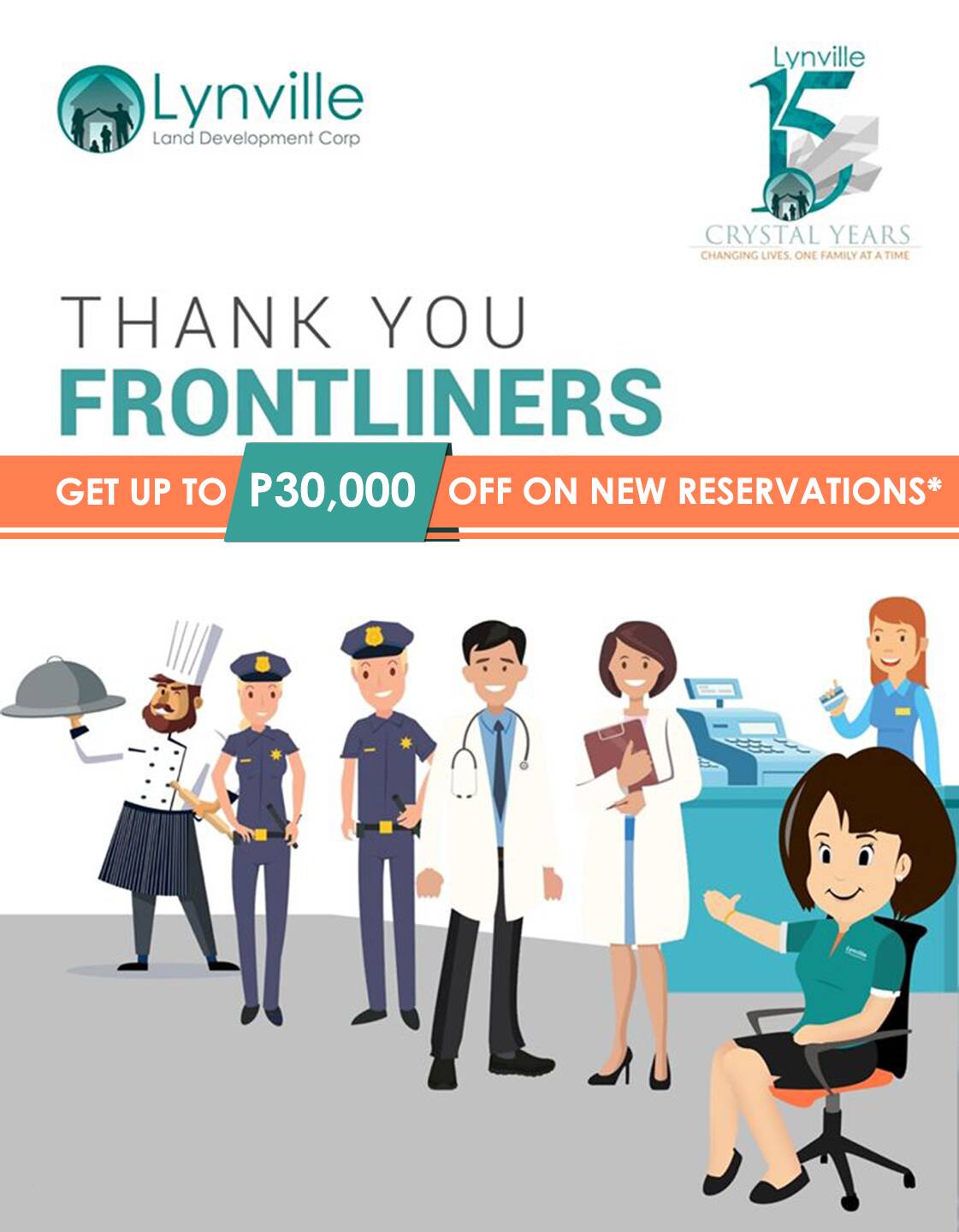 FRONTLINERS GET UP TO P 30,000 OFF ON NEW RESERVATIONS