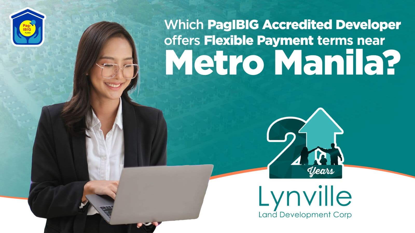 A professional woman looking at flexible payment terms from a Pag-IBIG accredited developer near Manila.